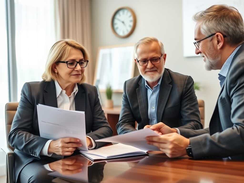 Financial advisor discussing cash value life insurance with clients