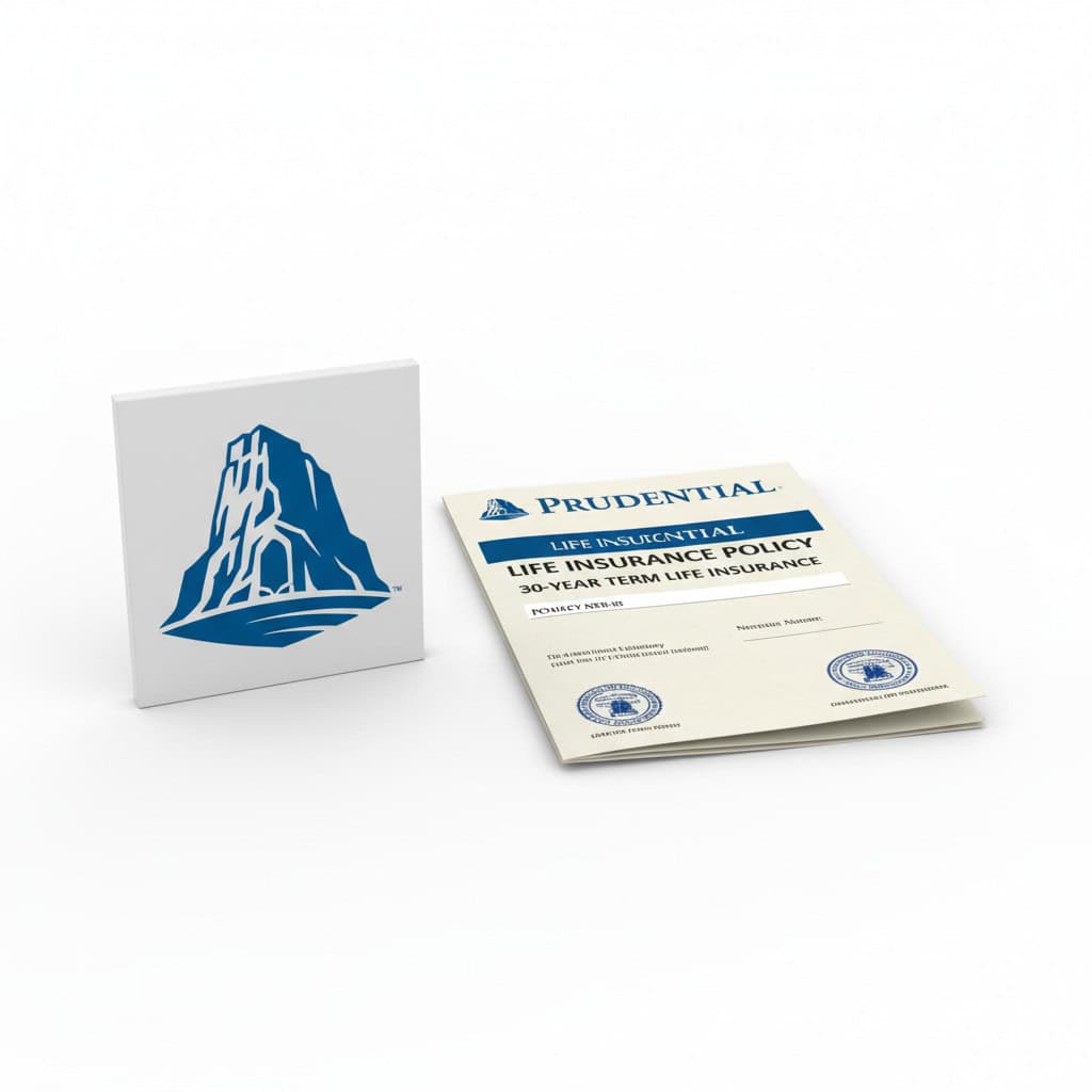 Prudential Life Insurance logo and policy document